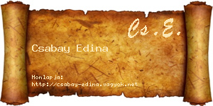 Csabay Edina névjegykártya